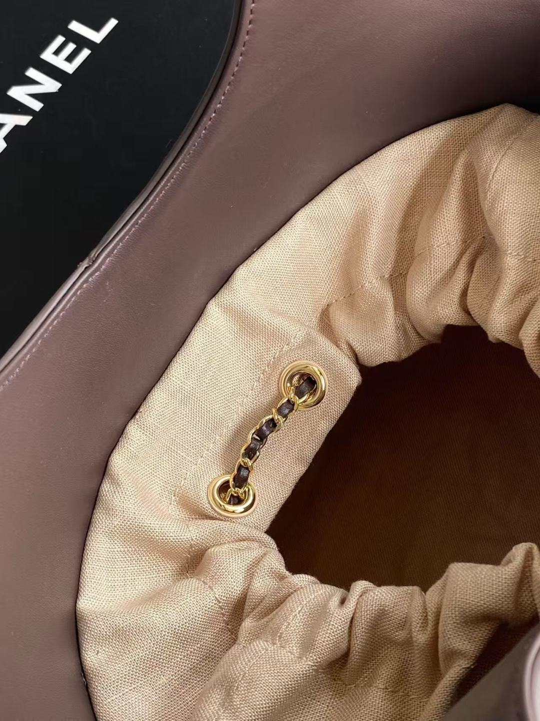 Chanel 2026 Basket Hobo Bag 35cm Coffee Calfskin