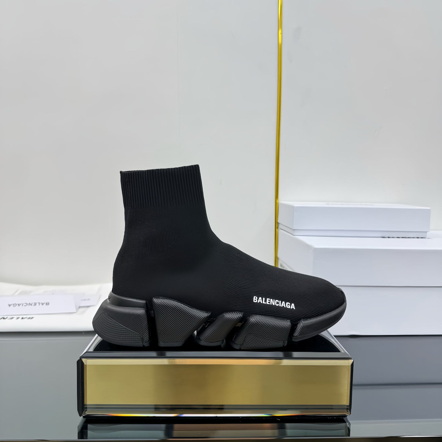 Balenciaga Speed Sneakers Black Polyester Elastane 832615