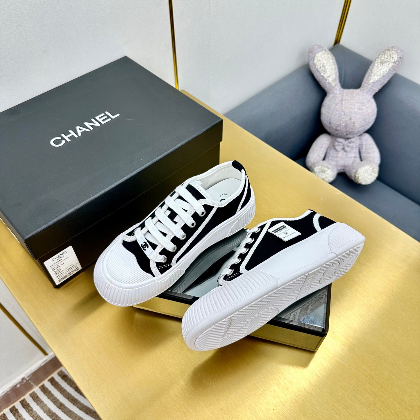 CC 26s Platform Sneakers Black Canvas 832618