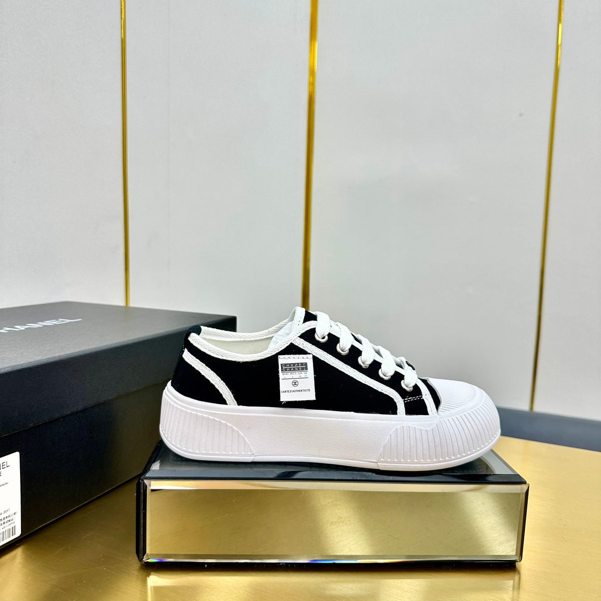 CC 26s Platform Sneakers Black Canvas 832618