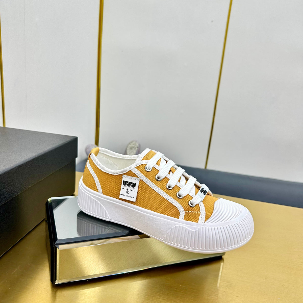 CC 26s Platform Sneakers Orange Canvas 832621