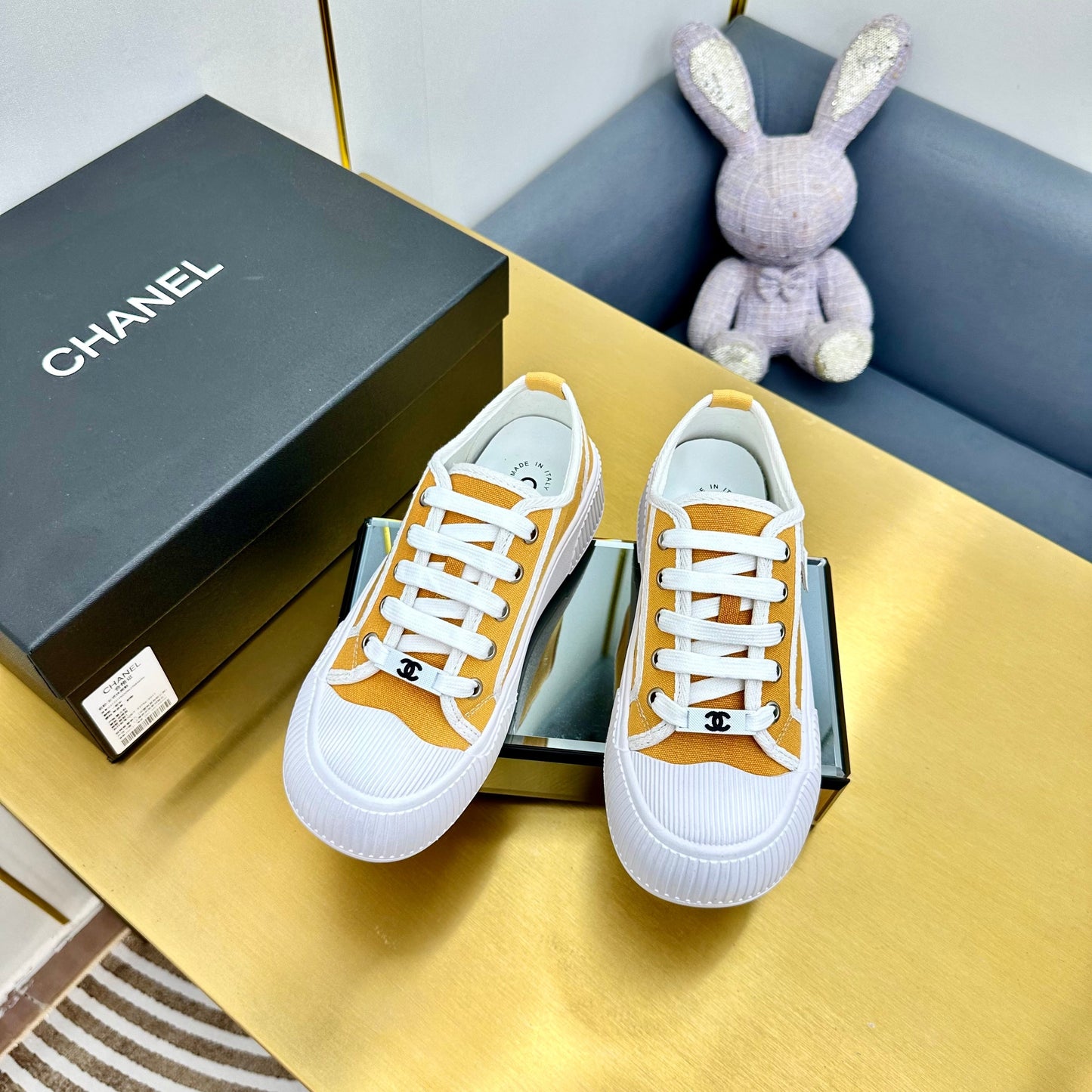 CC 26s Platform Sneakers Orange Canvas 832621