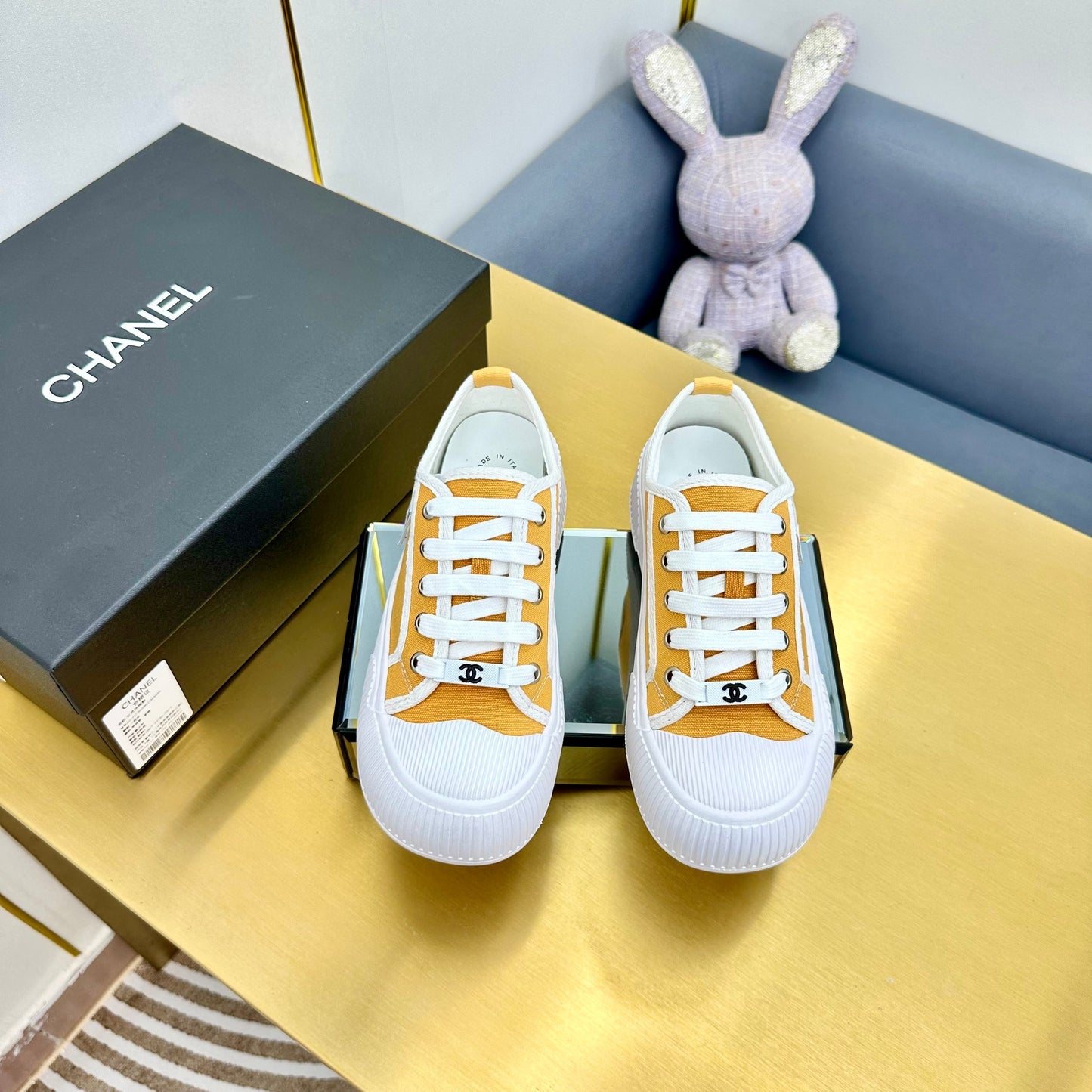 CC 26s Platform Sneakers Orange Canvas 832621