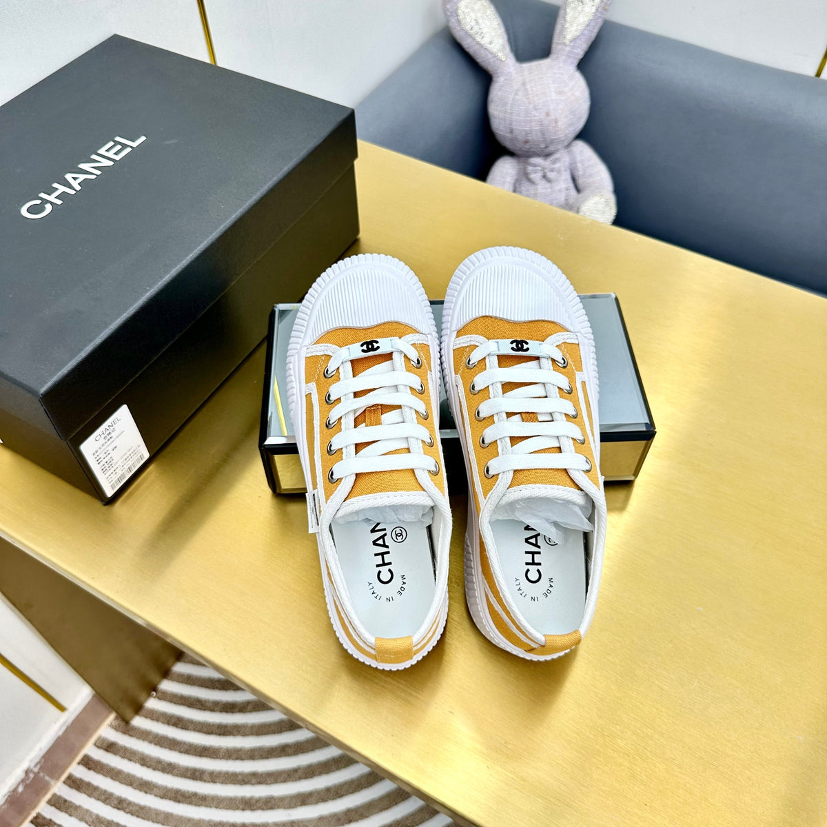 CC 26s Platform Sneakers Orange Canvas 832621