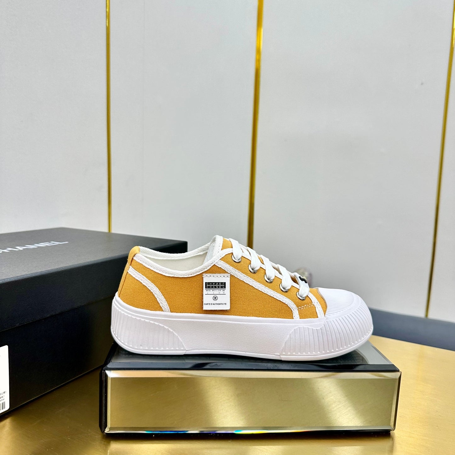 CC 26s Platform Sneakers Orange Canvas 832621