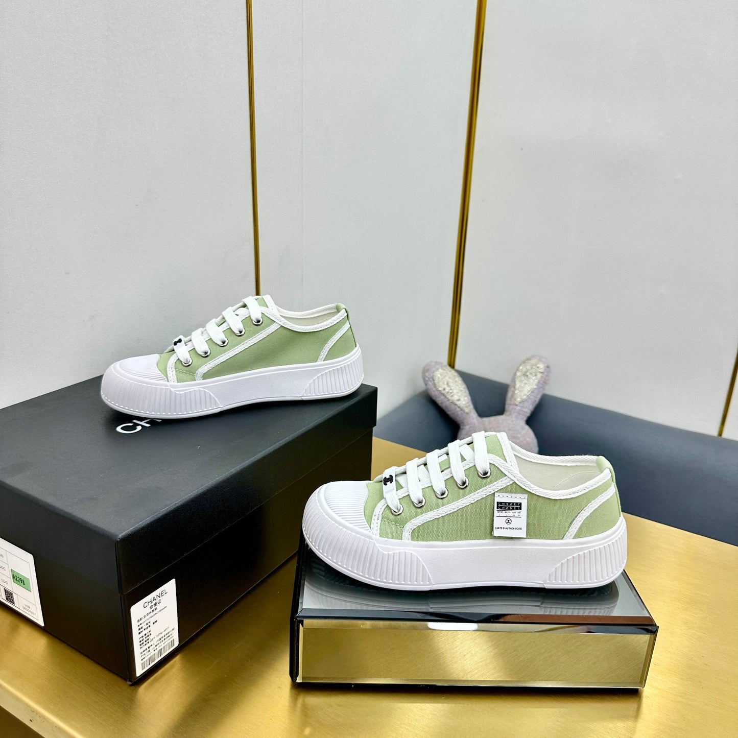 CC 26s Platform Sneakers Light Green Canvas 832622