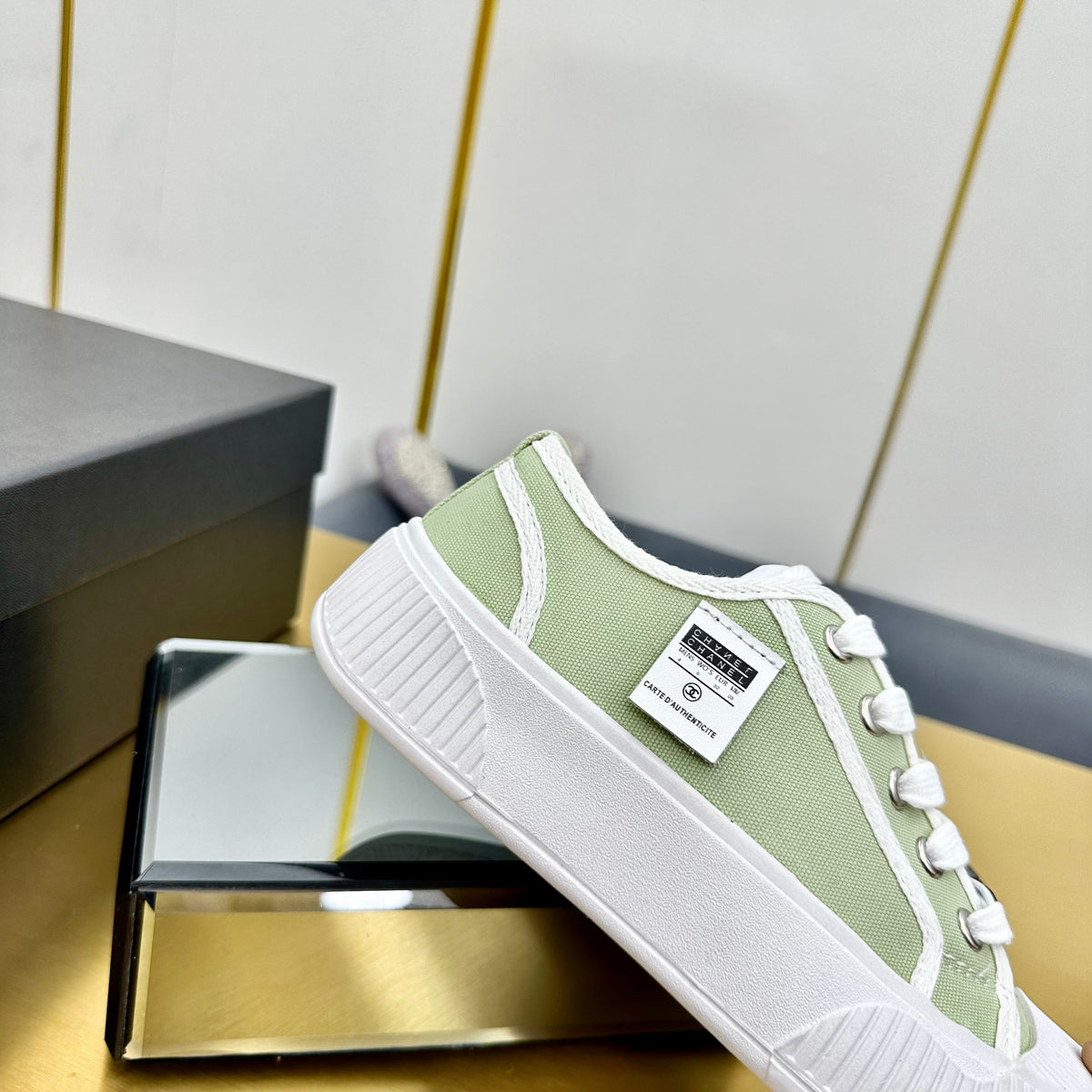 CC 26s Platform Sneakers Light Green Canvas 832622
