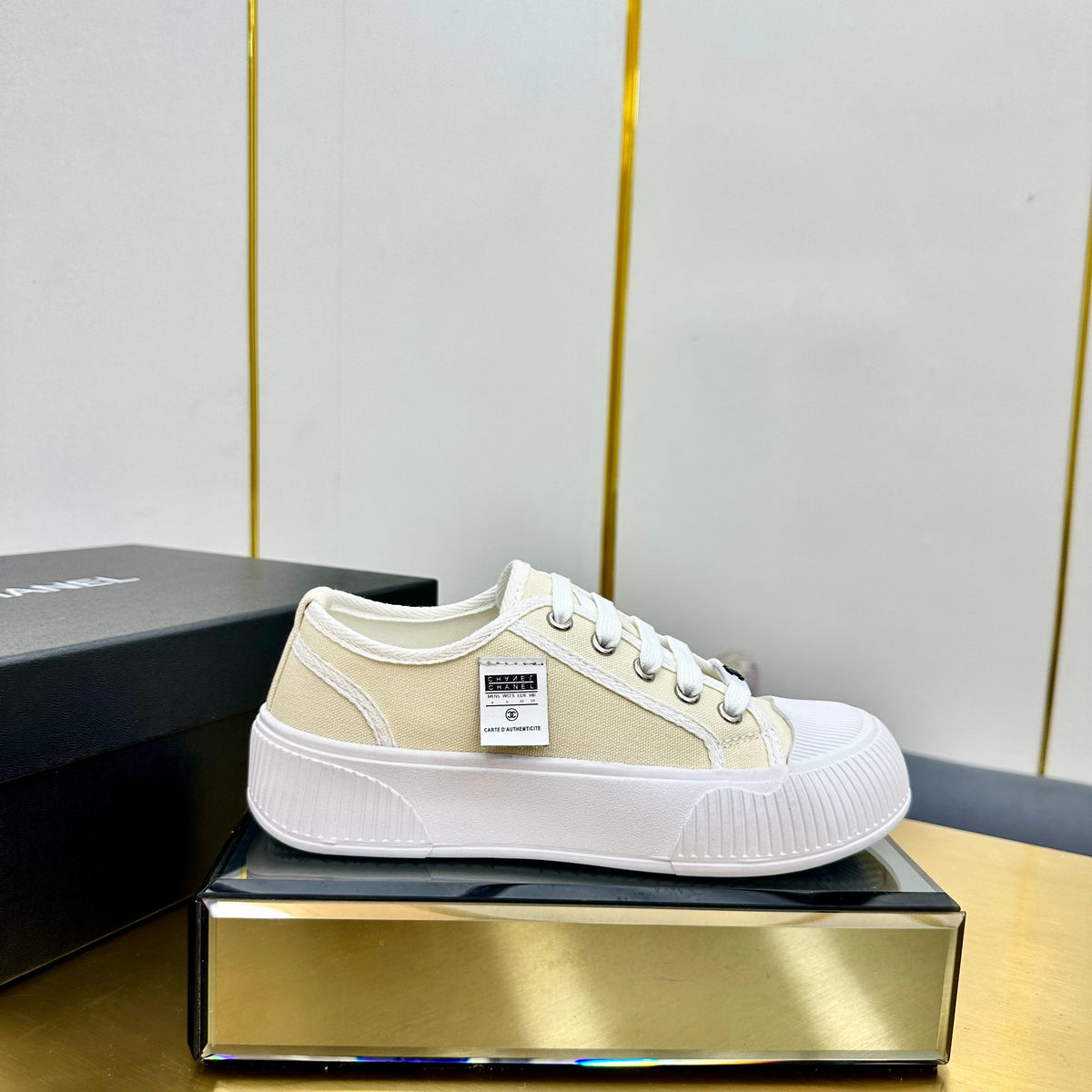 CC 26s Platform Sneakers White Canvas 832623