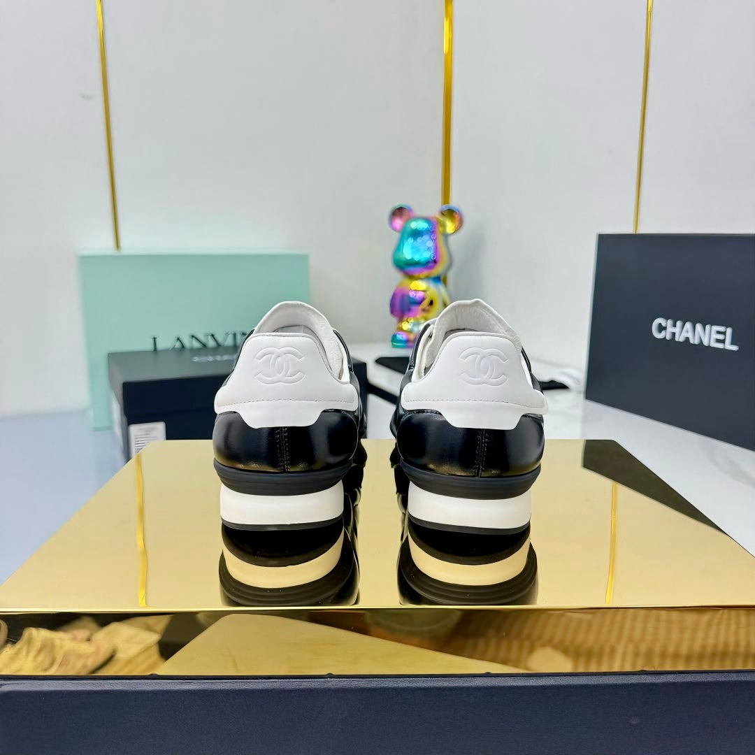 CC 25 Trainers White & Black Cowhide 413829
