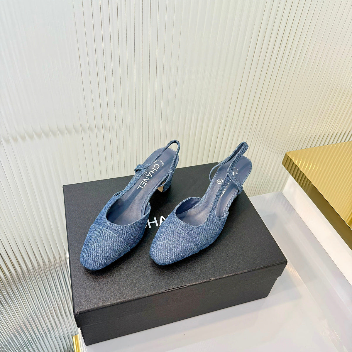 CC 26 Slingback High Heel 6.5cm Blue Denim 714021