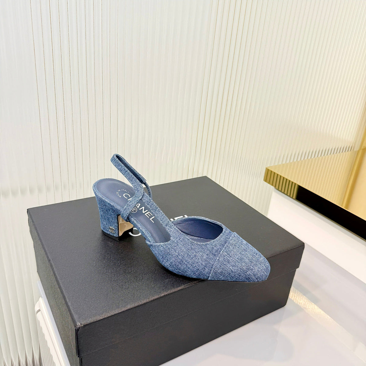 CC 26 Slingback High Heel 6.5cm Blue Denim 714021