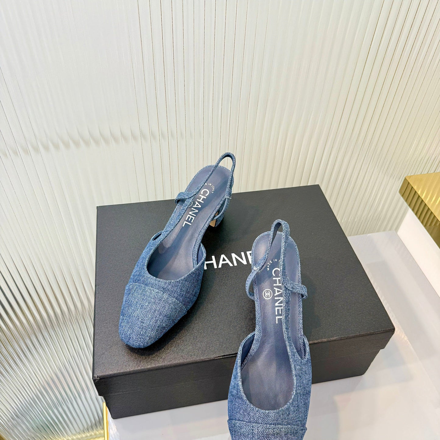CC 26 Slingback High Heel 6.5cm Blue Denim 714021