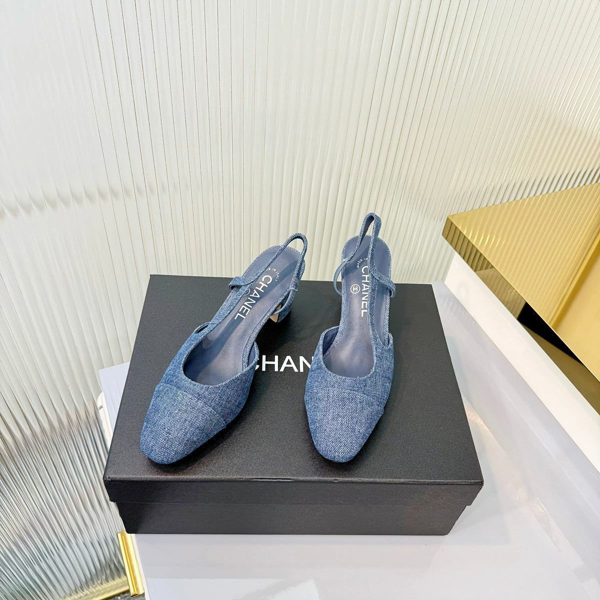 CC 26 Slingback High Heel 6.5cm Blue Denim 714021