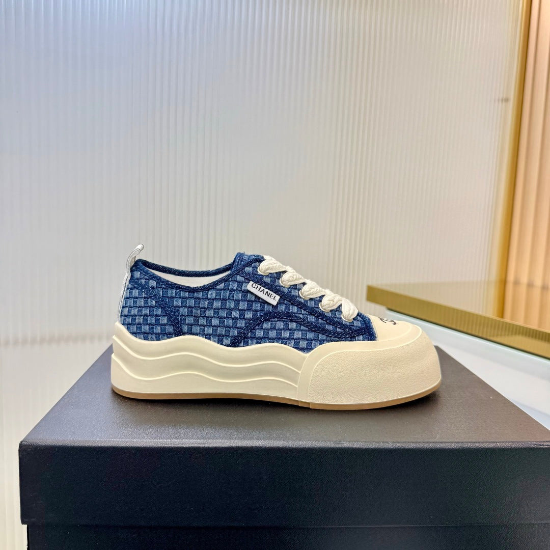 CC 26s Biscuit Shoes Blue White Sheepskin Denim 927708