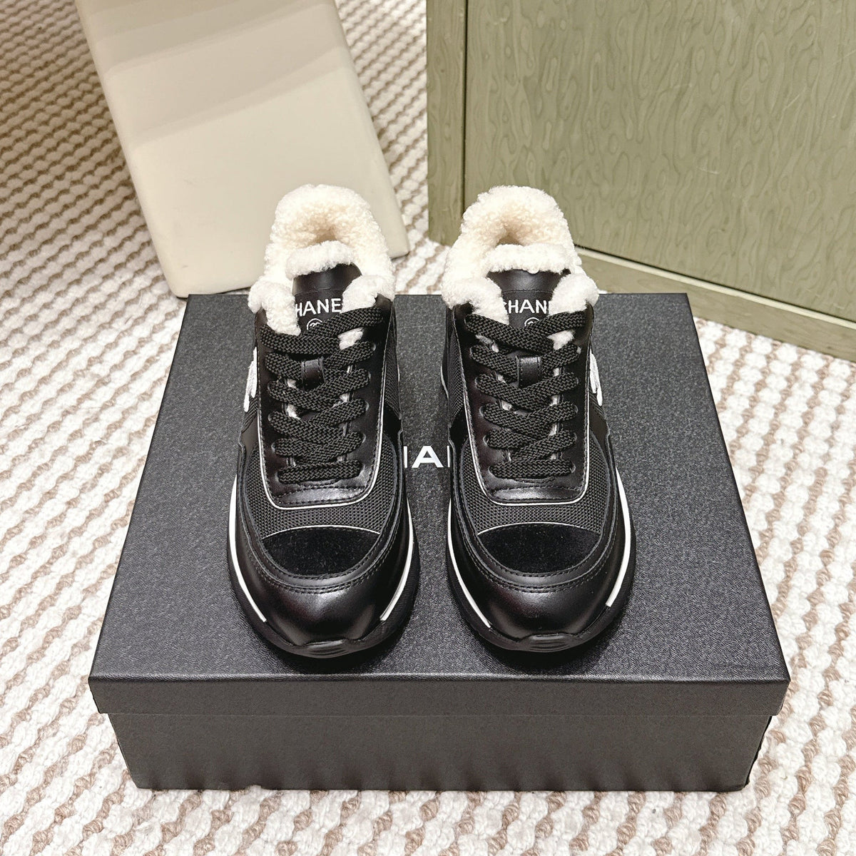 CC 26s Sneakers In Black Synthetic Fabric And Suede Calfskin