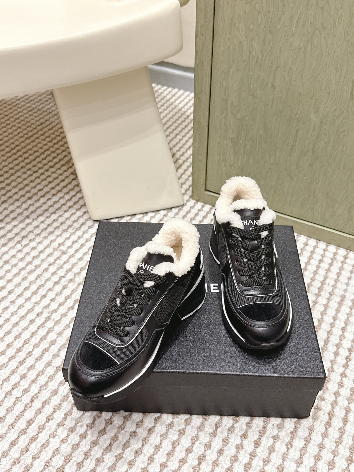 CC 26s Sneakers In Black Synthetic Fabric And Suede Calfskin