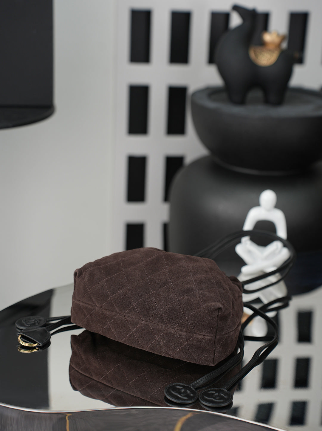 Chanel 2026 Lucky Bag 22cm Coffee Suede
