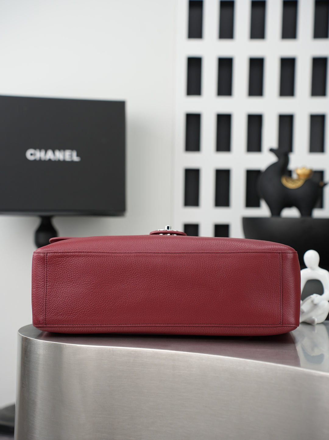 CC 26s Maxi Flap Bag 39cm Burugndy Calfskin SHW