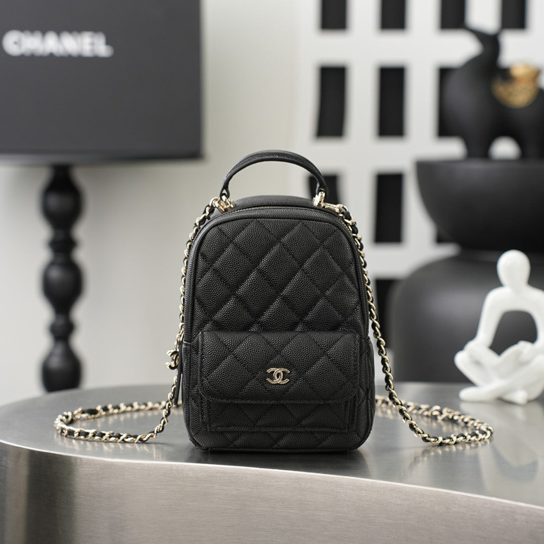CC 𝑨𝑷𝟑𝟕𝟓𝟑 Mini Backpack Black Caviar