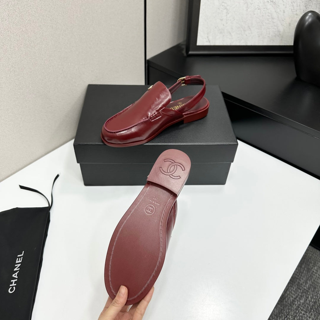 CC SS 2026 Pre Slingbacks Burgundy Calfskin 630506