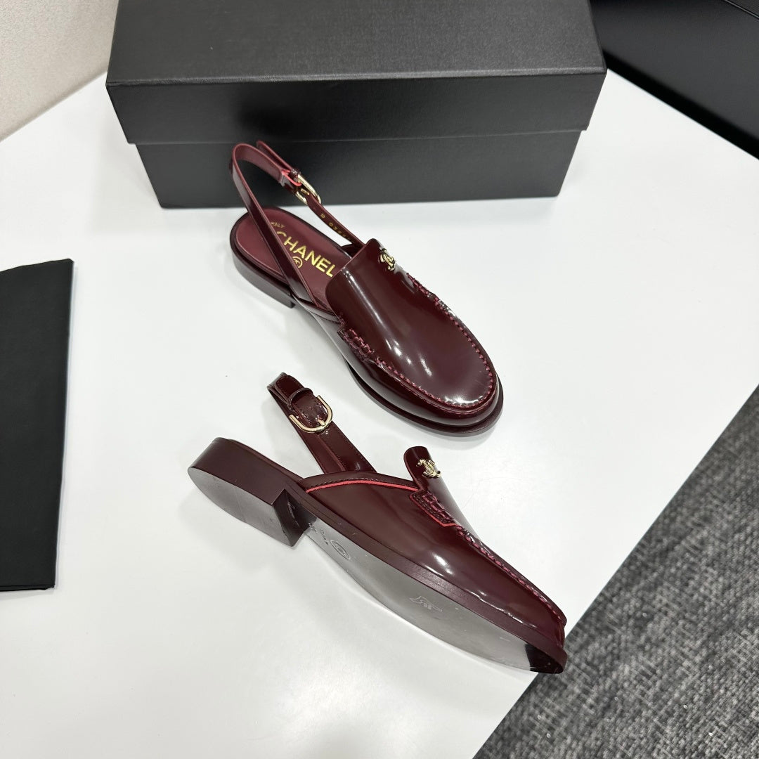 CC SS 2026 Pre Slingbacks Dark Burgundy Calfskin 630482