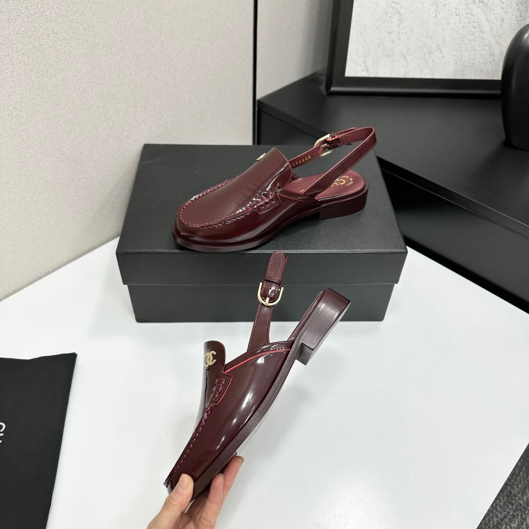 CC SS 2026 Pre Slingbacks Dark Burgundy Calfskin 630482
