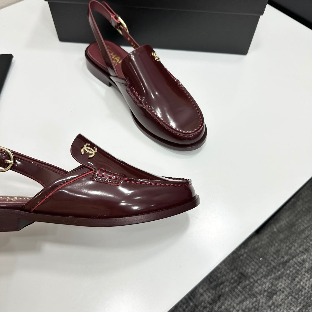 CC SS 2026 Pre Slingbacks Dark Burgundy Calfskin 630482