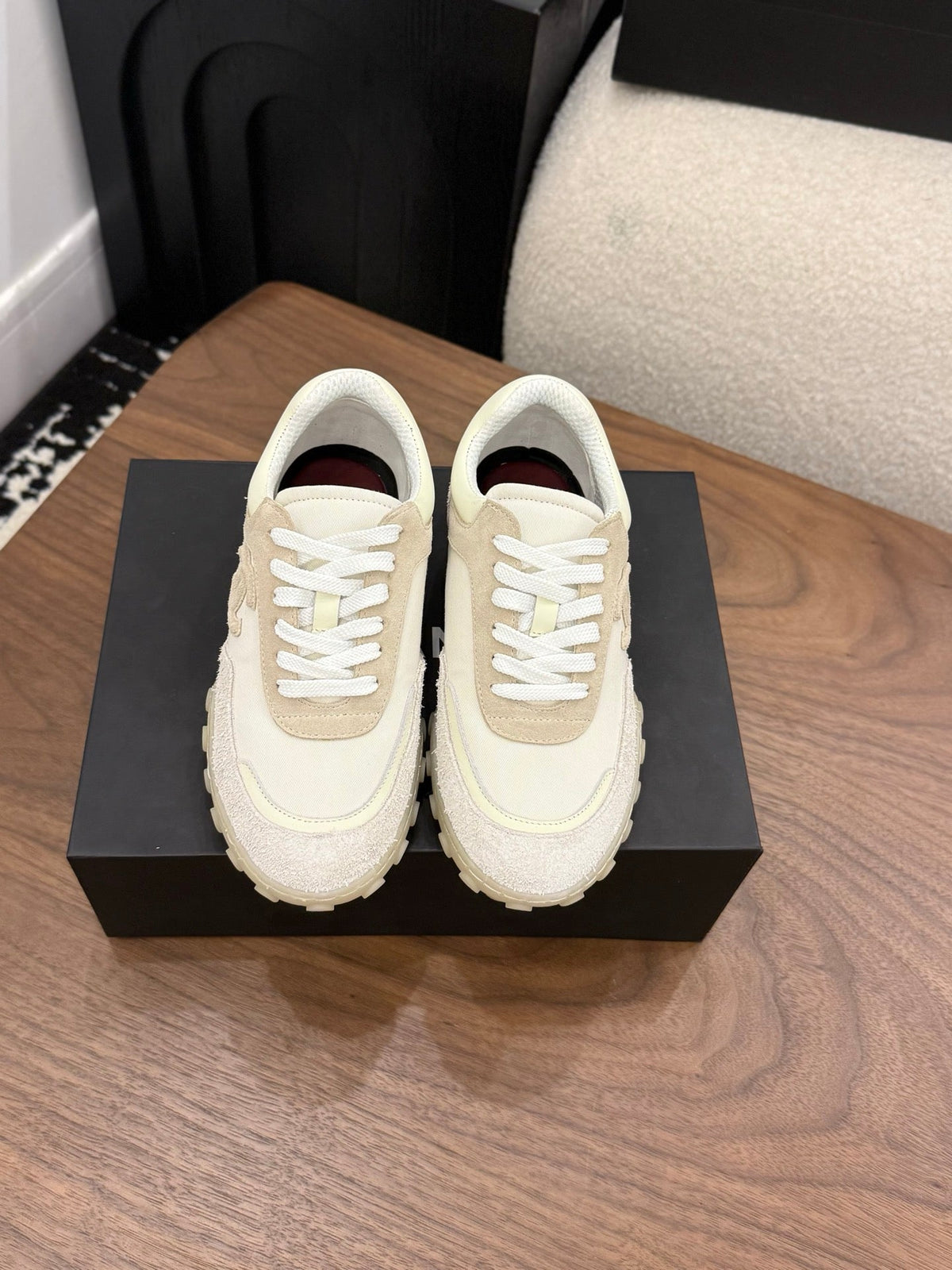 CC 2026 Sneaker Grey White Fabric Suede Calfskin 676168