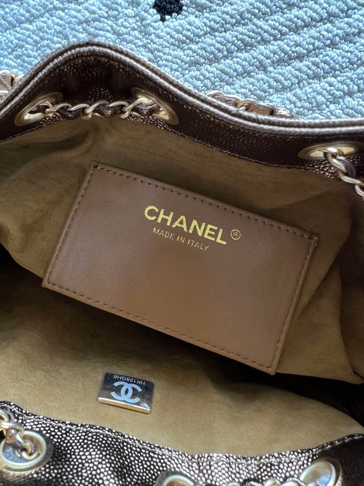 Chanel 25 Hobo Bag 22cm Bronze Calfskin