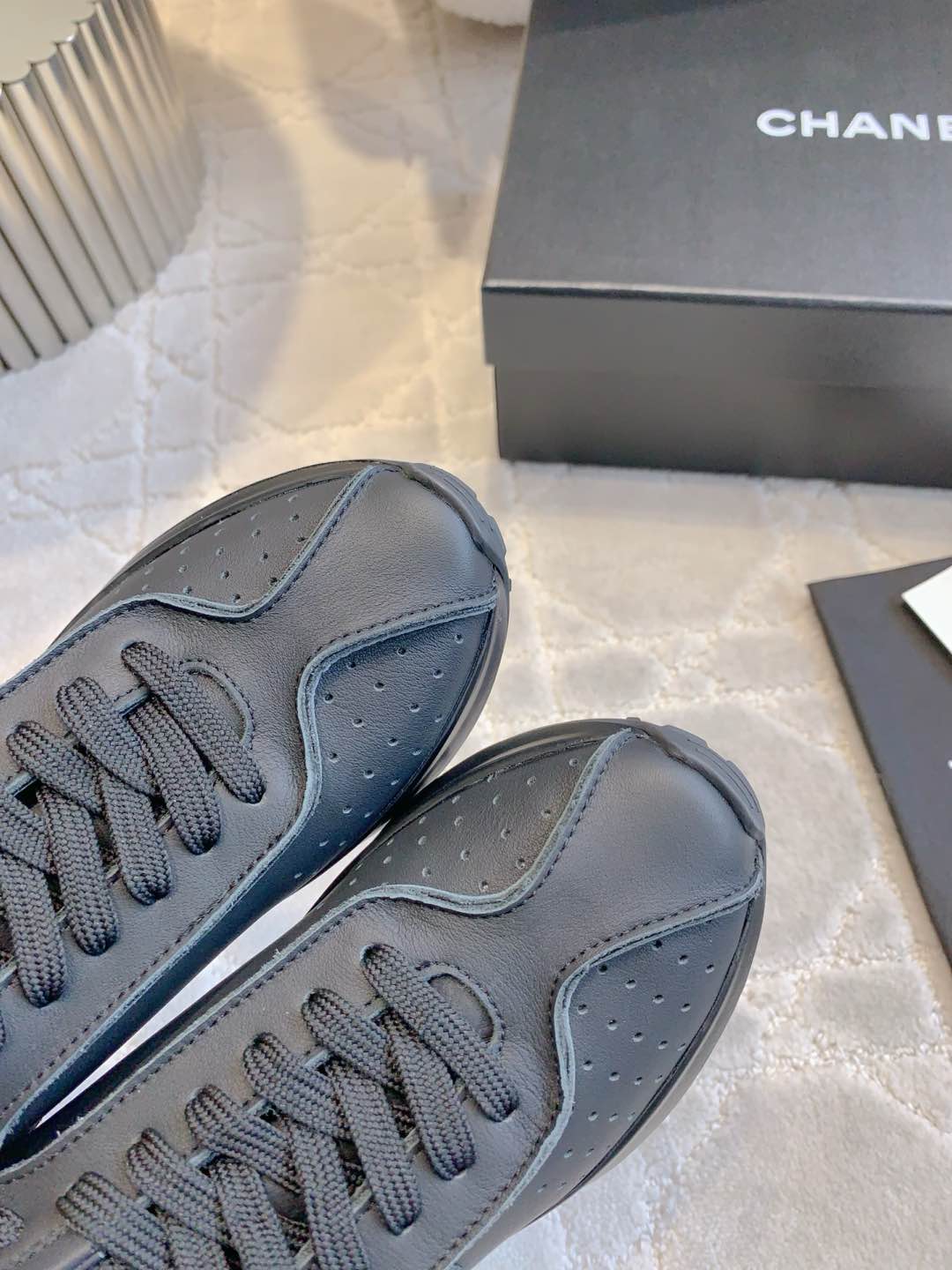 CC 26s Sneakers Black Perforated Calfskin 906376
