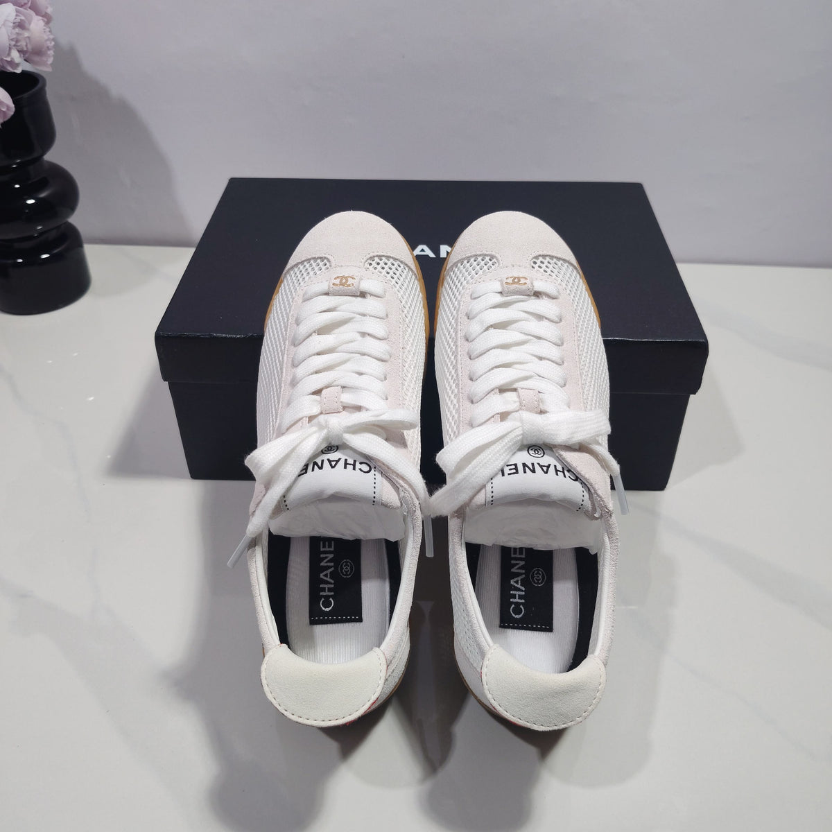 CC 26s Sneakers White Suede Mesh 953774