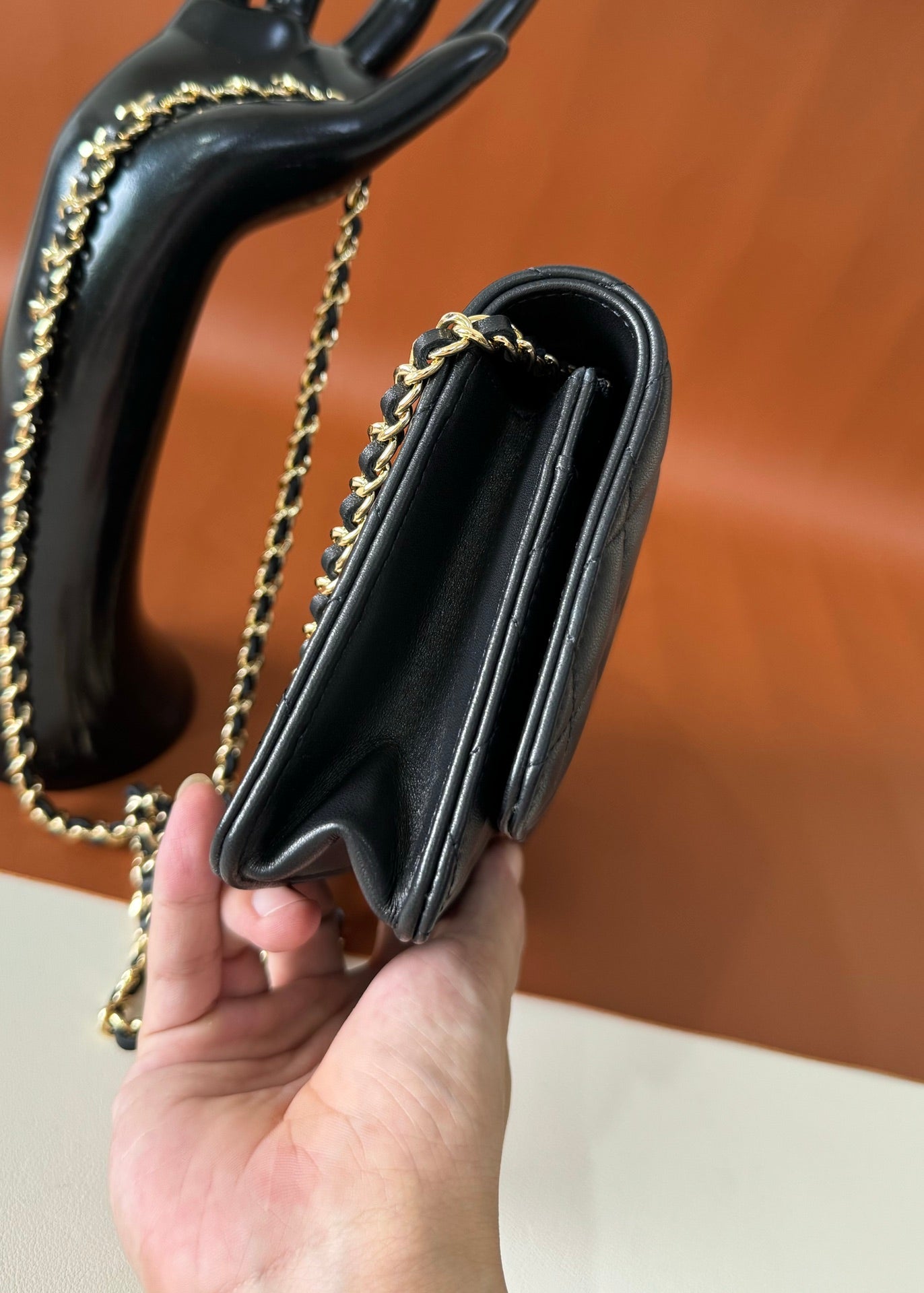 CC WOC 20cm Black Lambskin GHW 223283