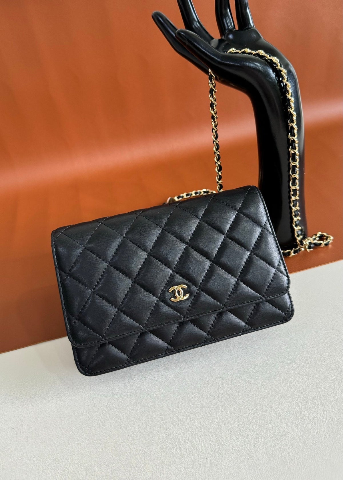 CC WOC 20cm Black Lambskin GHW 223283
