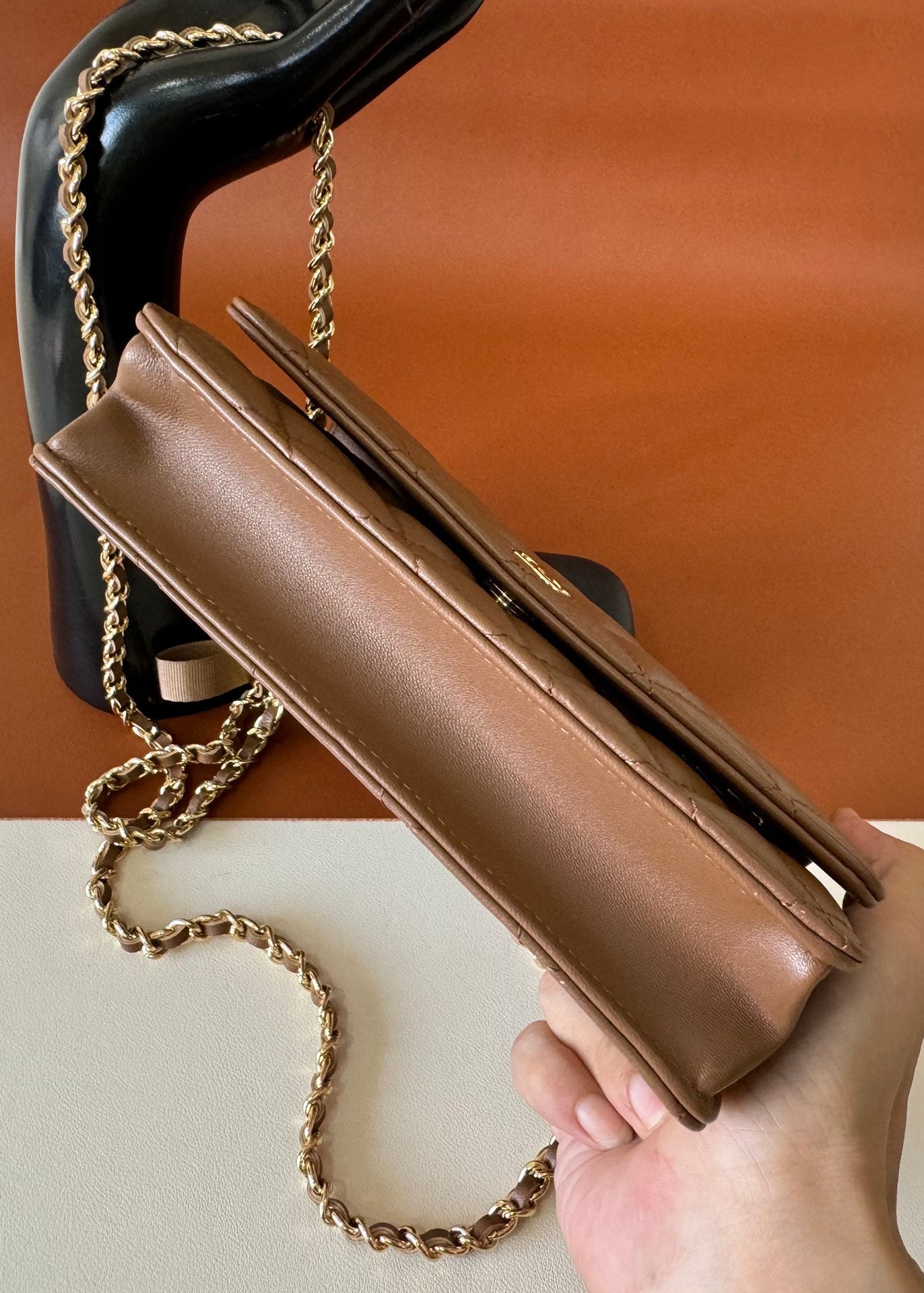 CC WOC 20cm Brown Lambskin GHW 223279