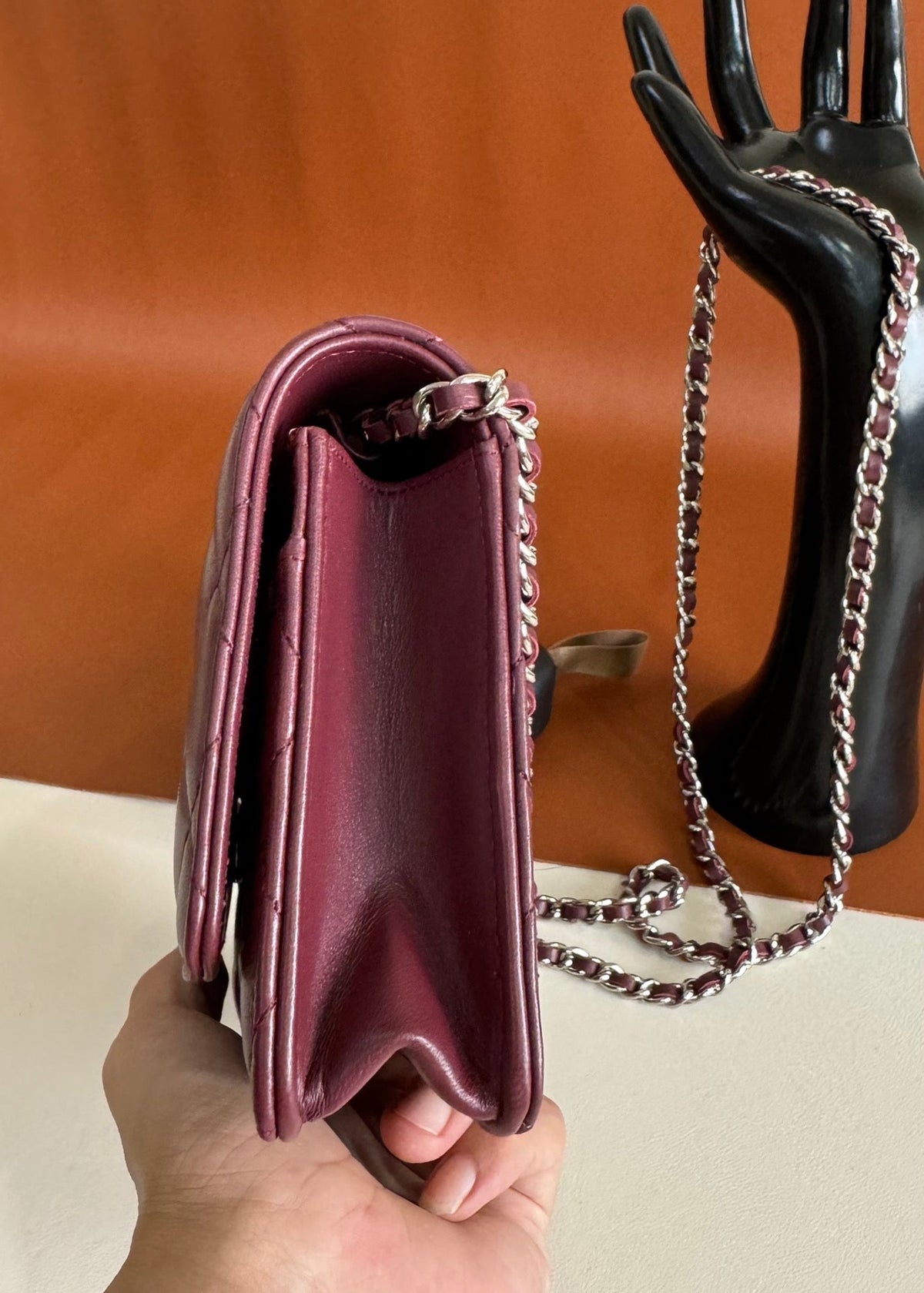 CC WOC 20cm Burgundy Lambskin GHW 223282
