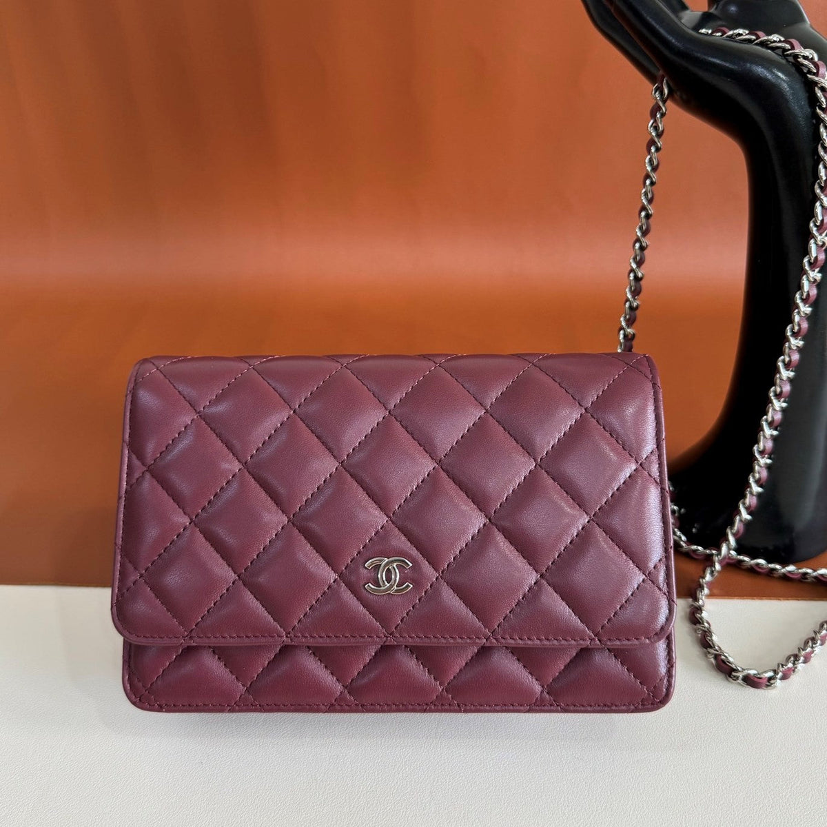 CC WOC 20cm Burgundy Lambskin GHW 223282