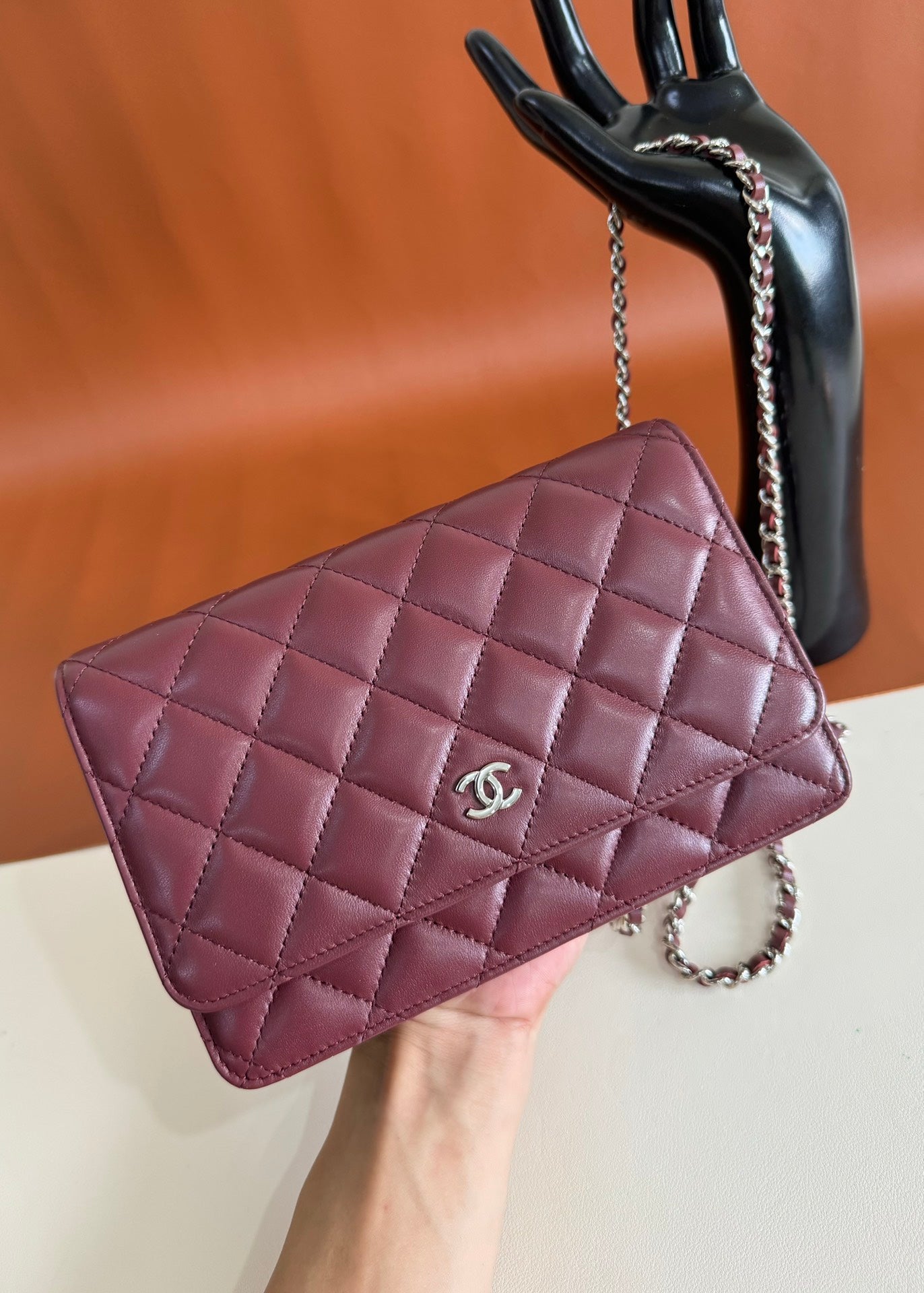 CC WOC 20cm Burgundy Lambskin GHW 223282