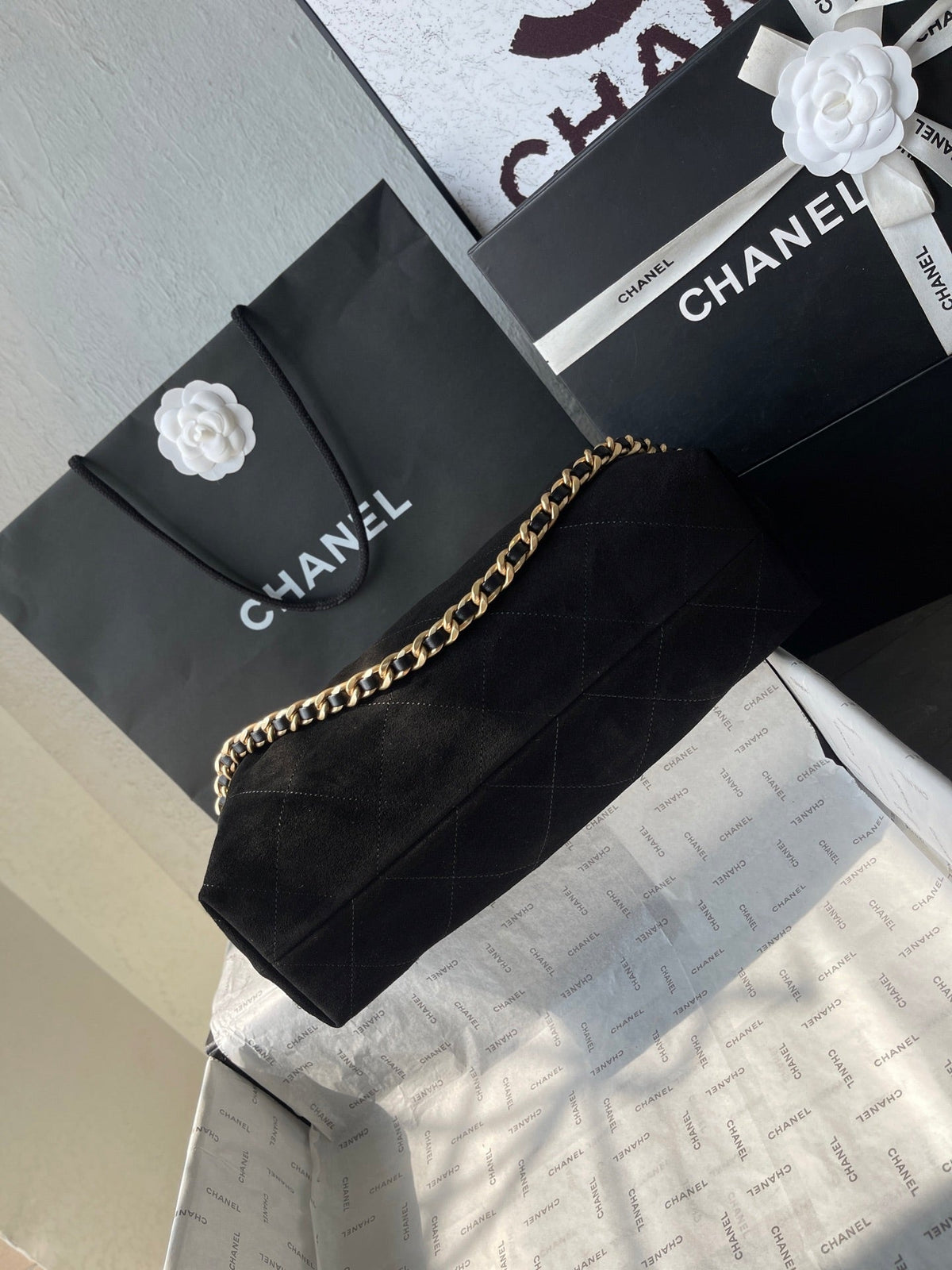 CC Cruise 25/26 Hobo Bag Black Suede GHW 269208