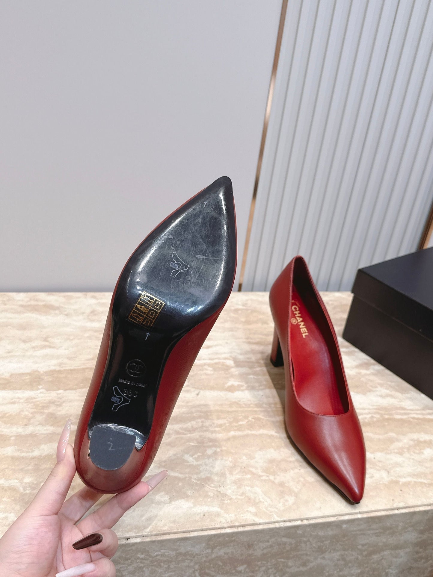 CC Métiers d’art 2026 Pumps 9.5cm Red Sheepskin 898967