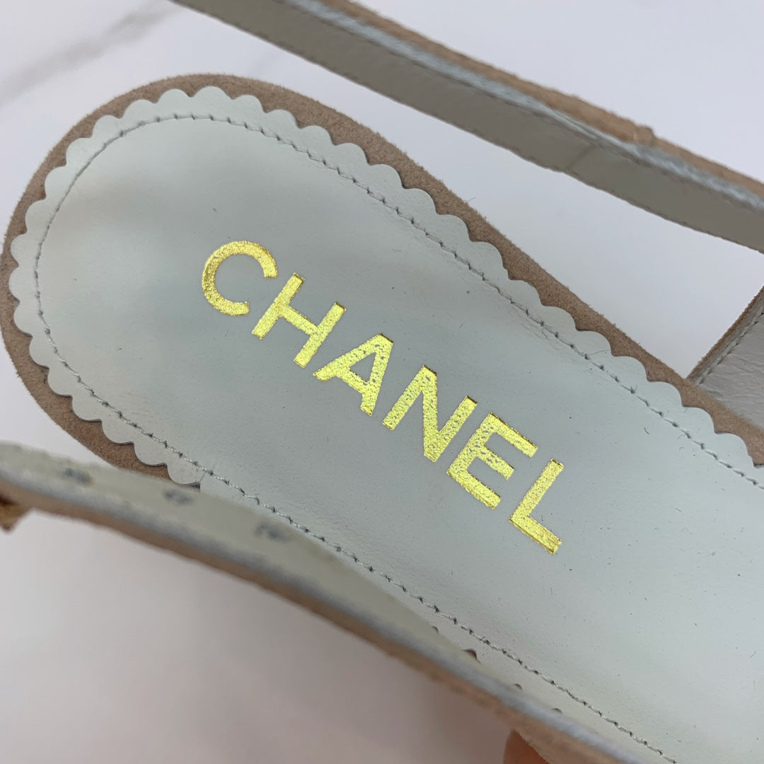 CC 26s Slingback 4.5cm Chain Khahi Suede 792605