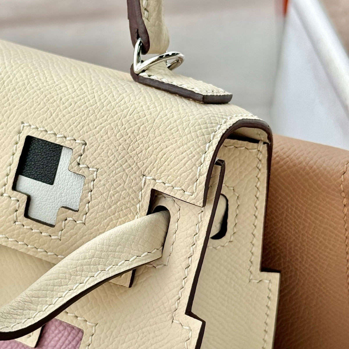HM Kelly Doll Bag 18cm Light Beige EpsomLeather 284572