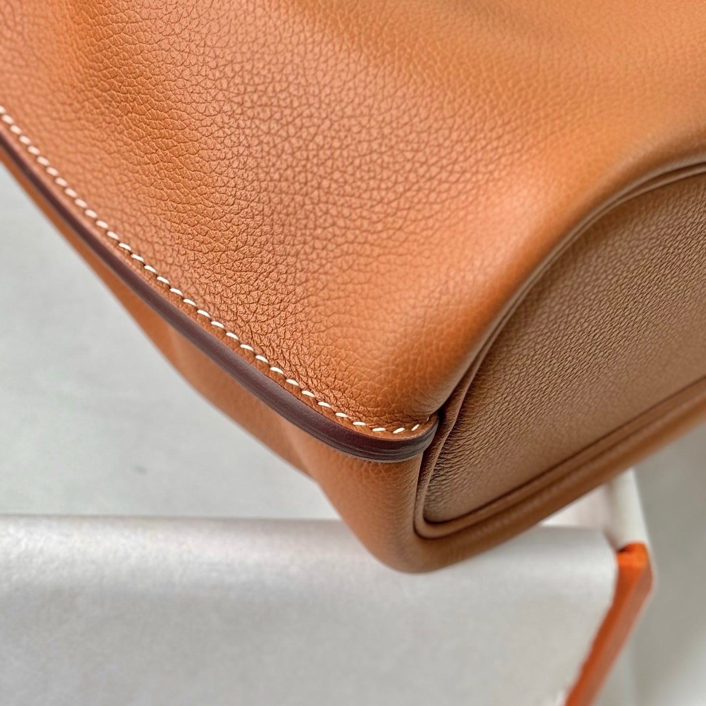 HM So Kelly Shoulder Bag 22cm Tan Brown Cowhide 284535