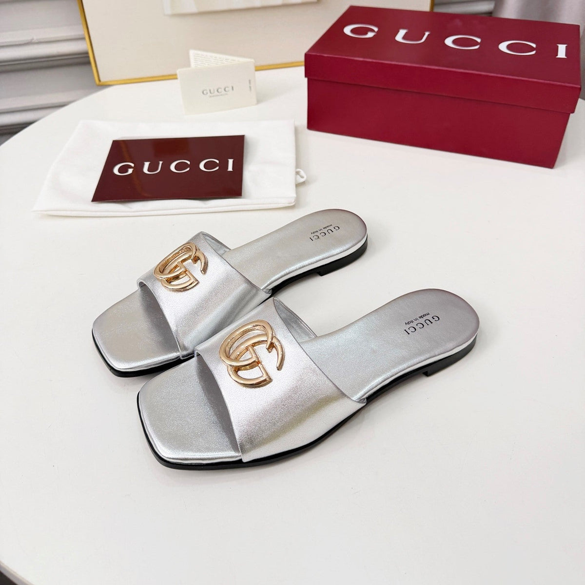 GG 2026 Early Spring Mule Sliver Sheepskin 688518