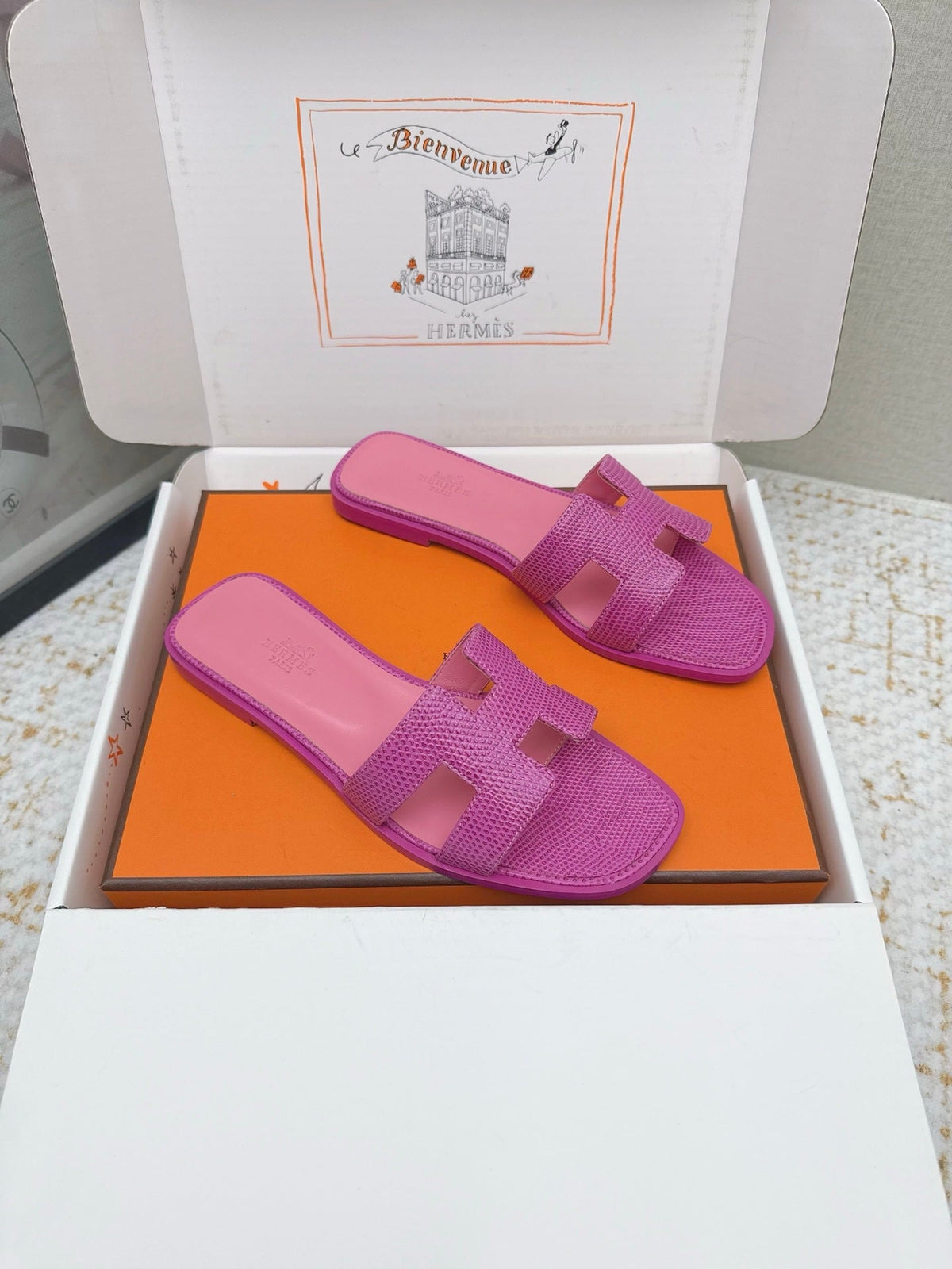 HM 26ss Oran Sandals Purple Cowhide 625044