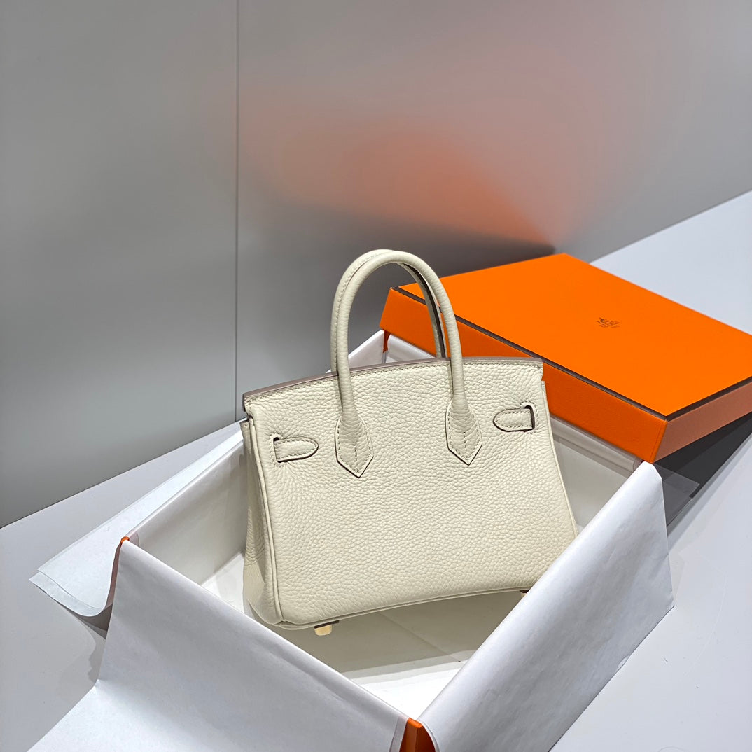 HM Birkin 20cm Craie Togo Leather Gold Hardware