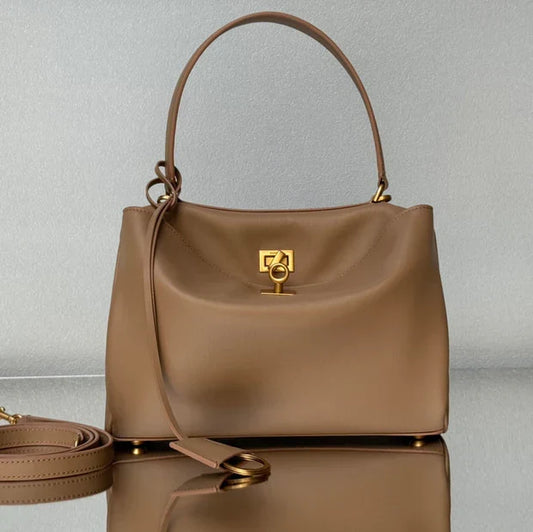 Balenciaga Medium Bag 35 Rich Brown Calfskin Gold Hardware
