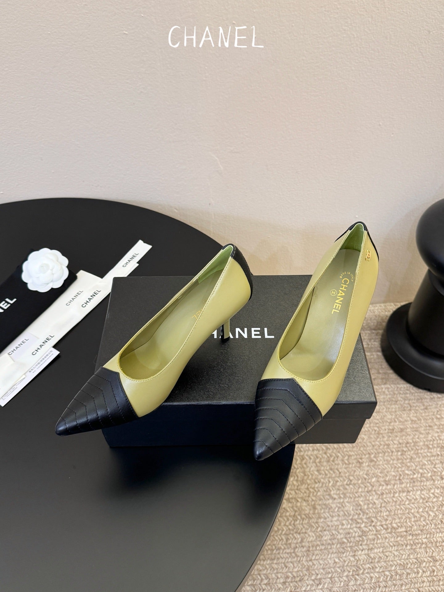 CC 26ss Pump Black Olive Lambskin 835698