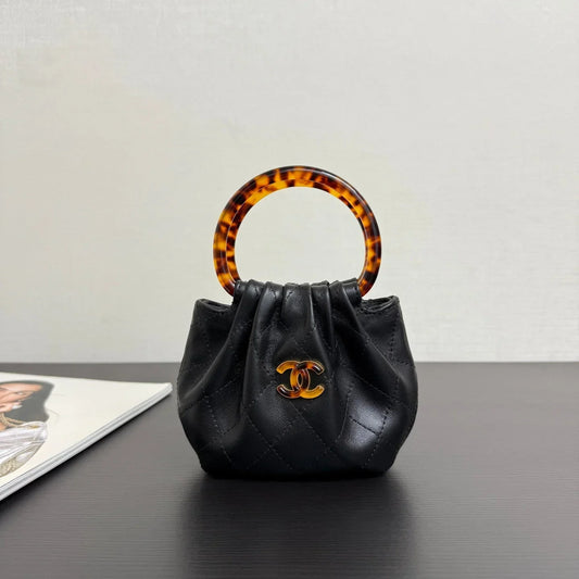 Chanel 26 Tortoiseshell Mini Bag 16 Black Lambskin