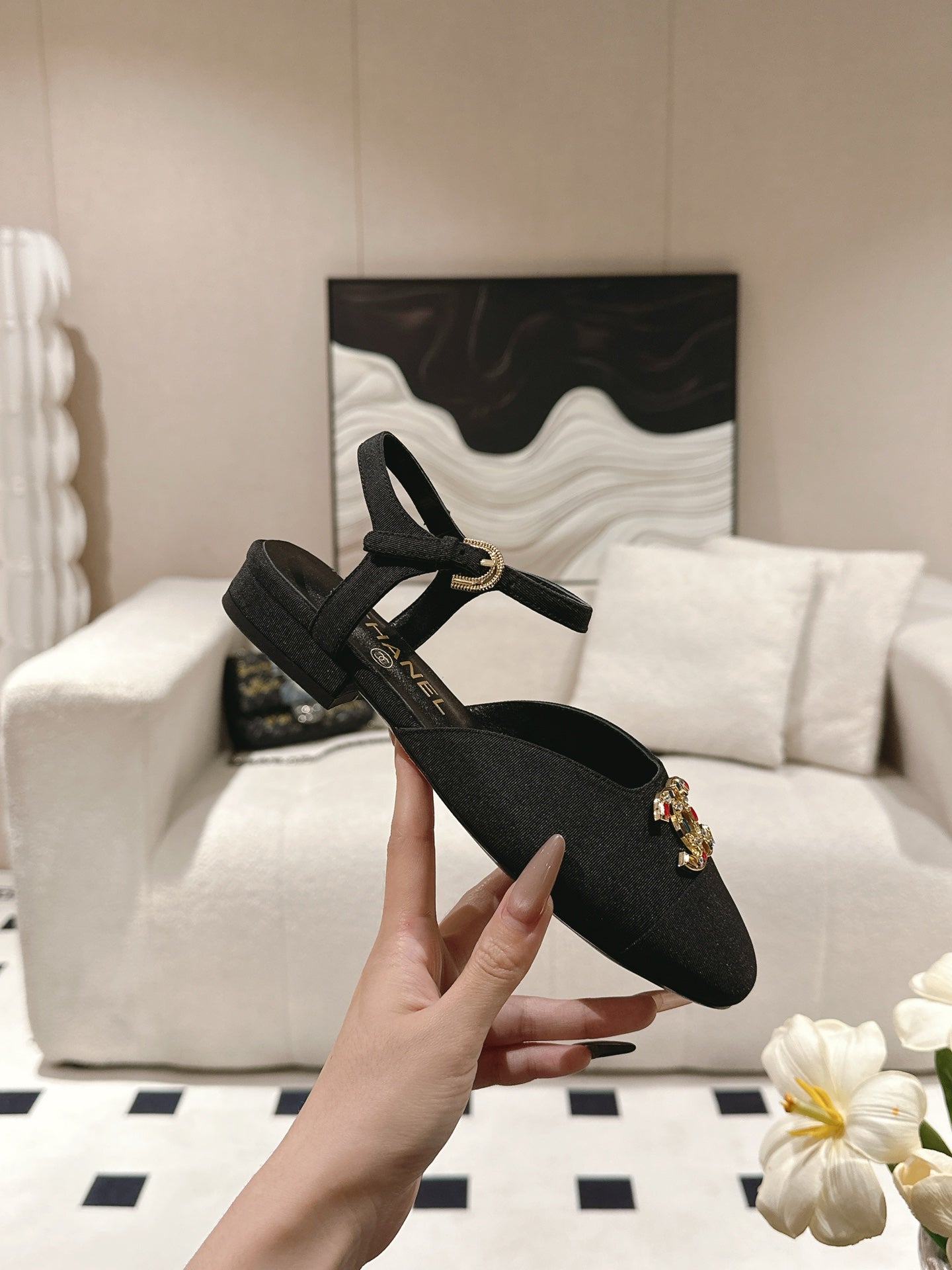 cc 25p mary jane black tweed black grosgrain 237513