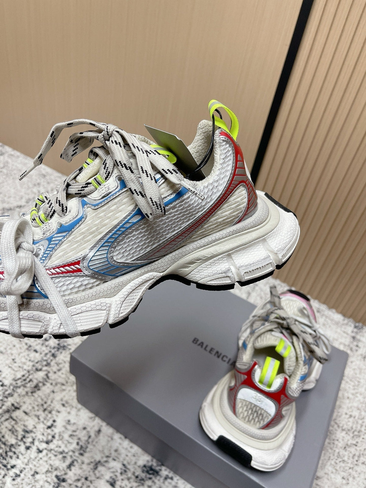 Balenciaga Sneaker Mesh Lace-up Mutilcolor Fabric 534177